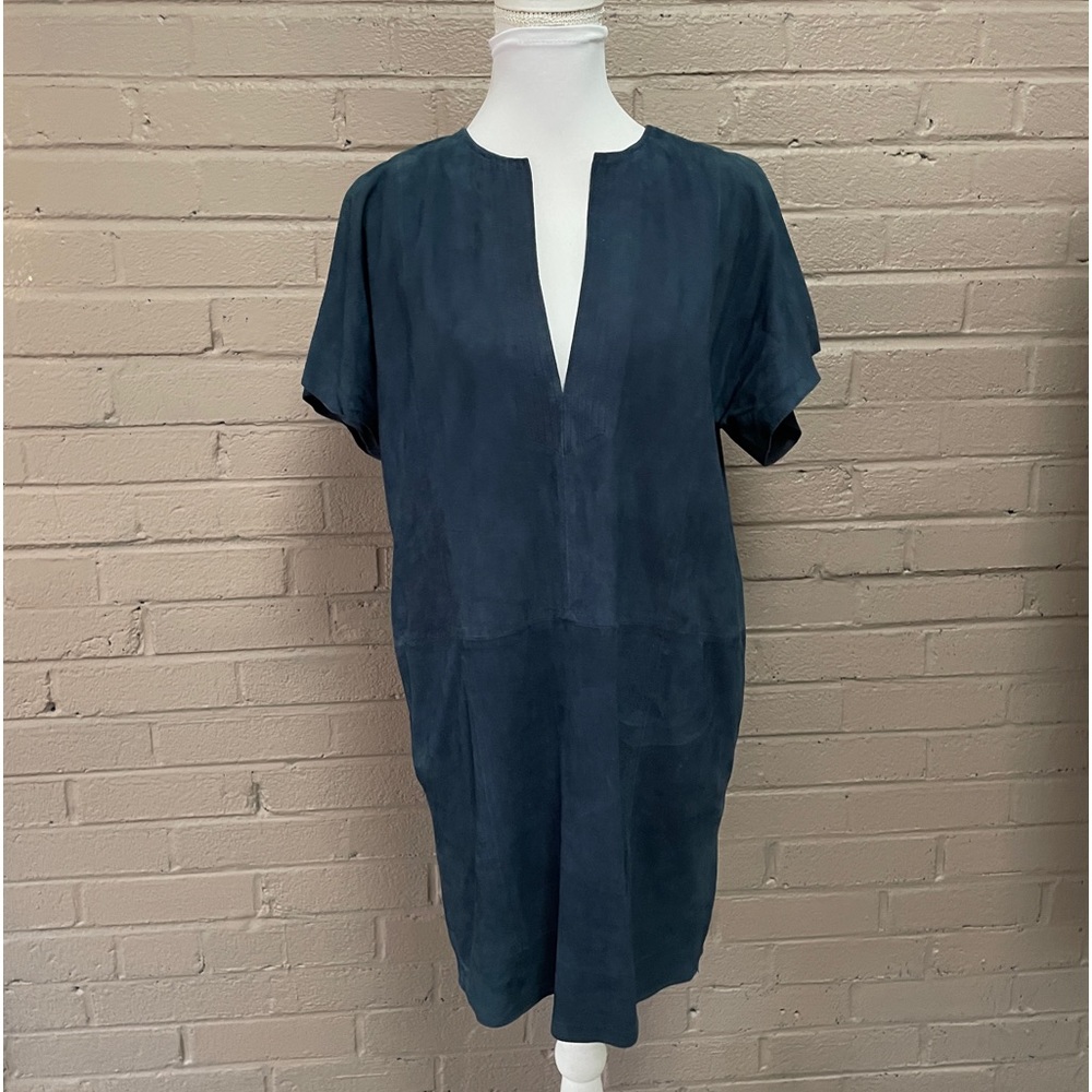 Vince blue suede tunic dress S